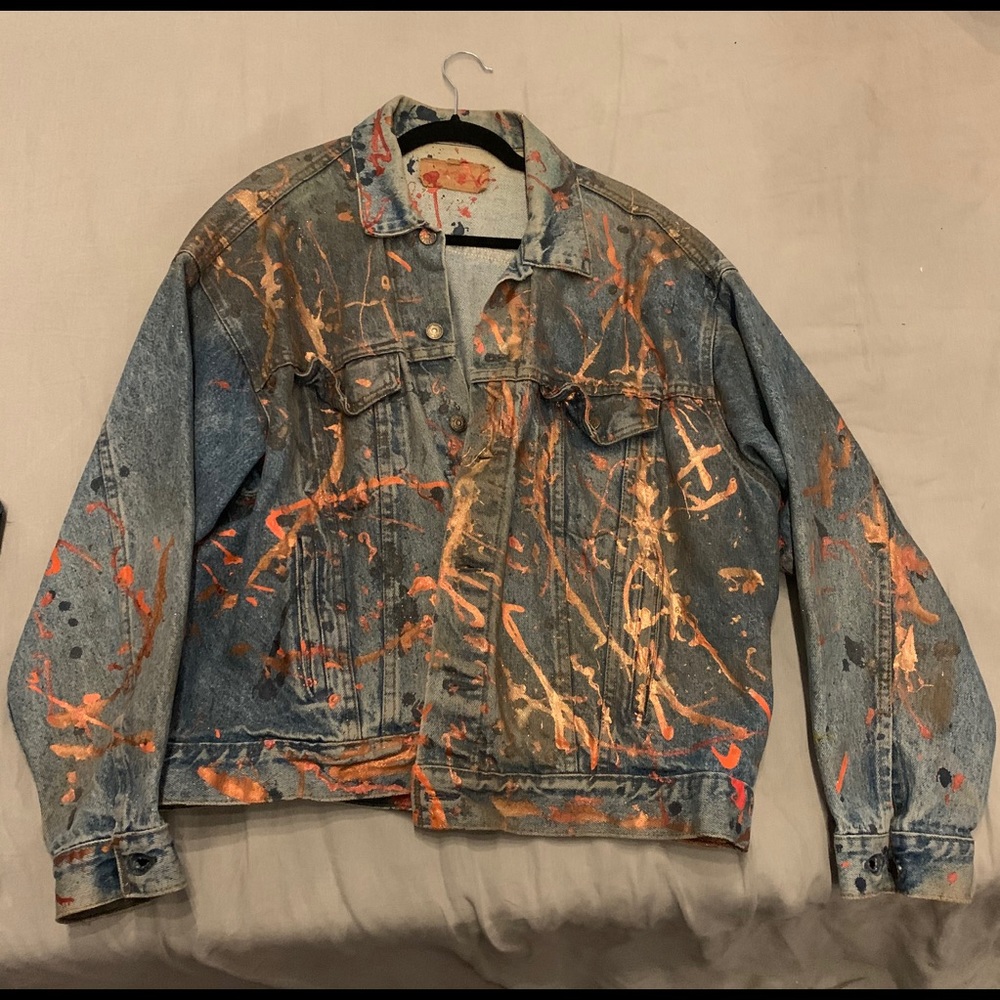 Custom made jean jacket oversized